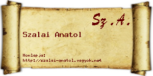 Szalai Anatol névjegykártya